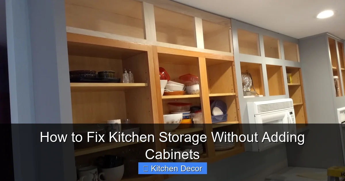 How to Fix Kitchen Storage Without Adding Cabinets