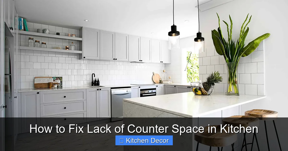 How to Fix Lack of Counter Space in Kitchen