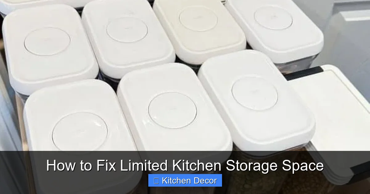 How to Fix Limited Kitchen Storage Space