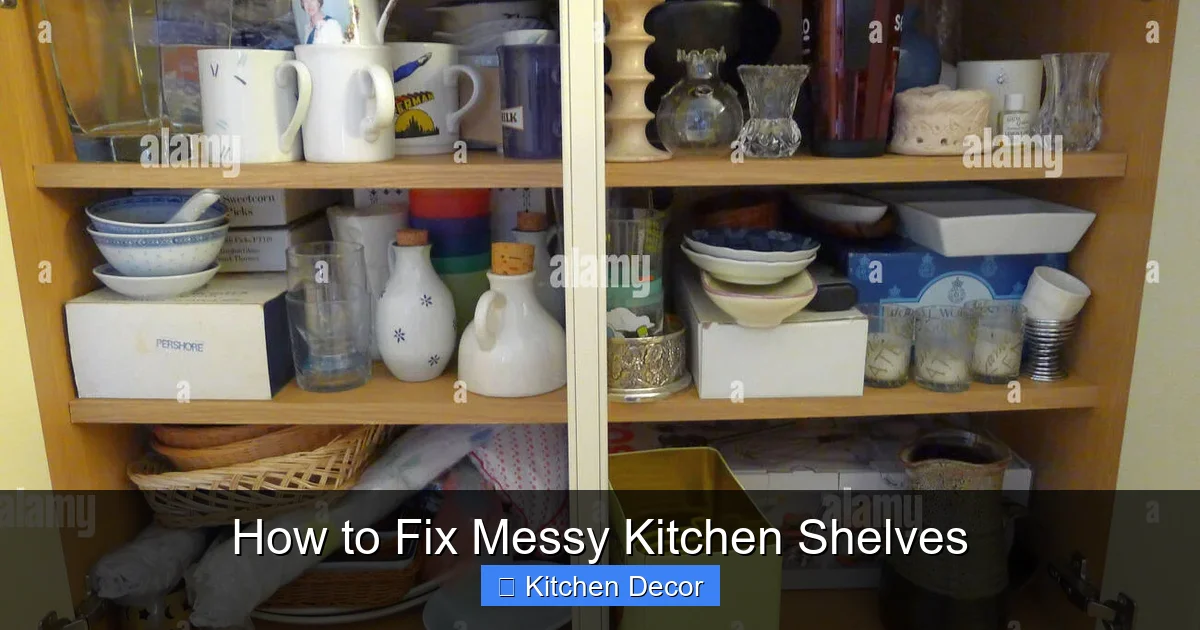 How to Fix Messy Kitchen Shelves