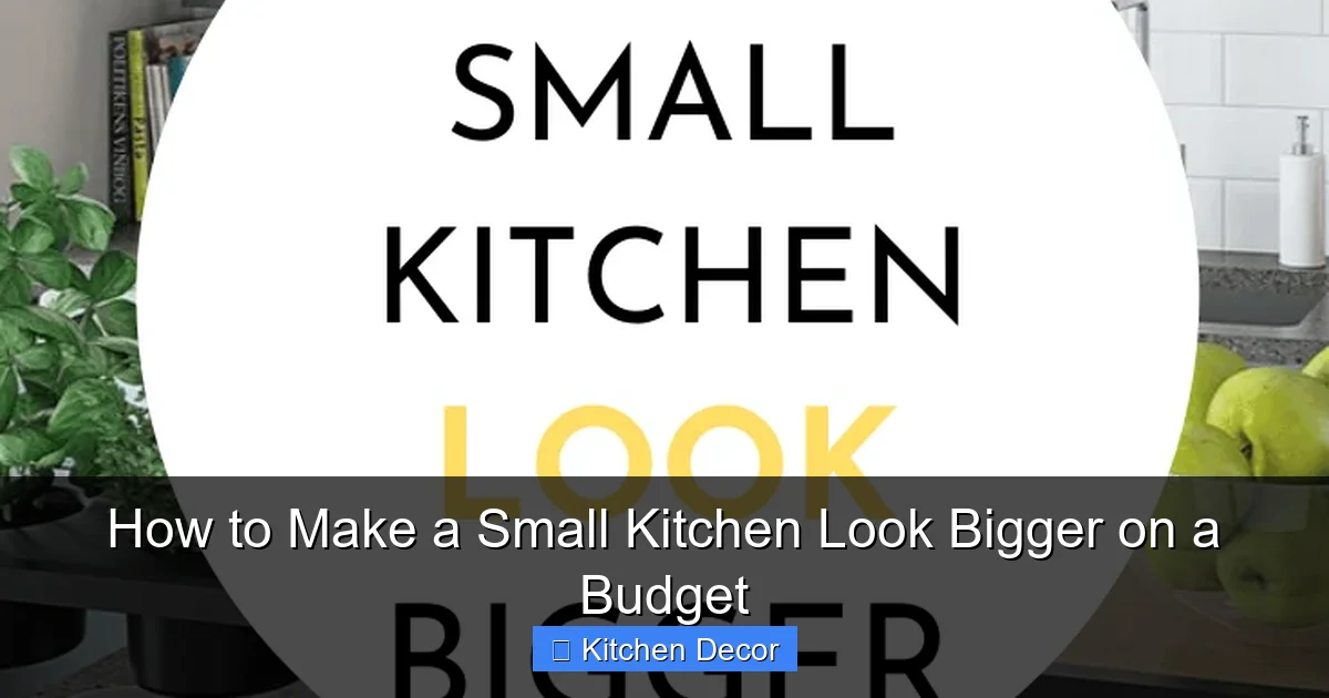 How to Make a Small Kitchen Look Bigger on a Budget