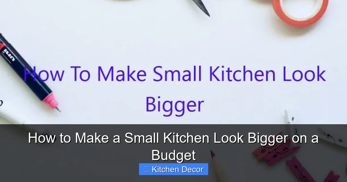How to Make a Small Kitchen Look Bigger on a Budget
