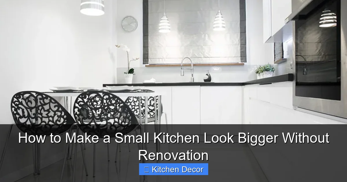 How to Make a Small Kitchen Look Bigger Without Renovation