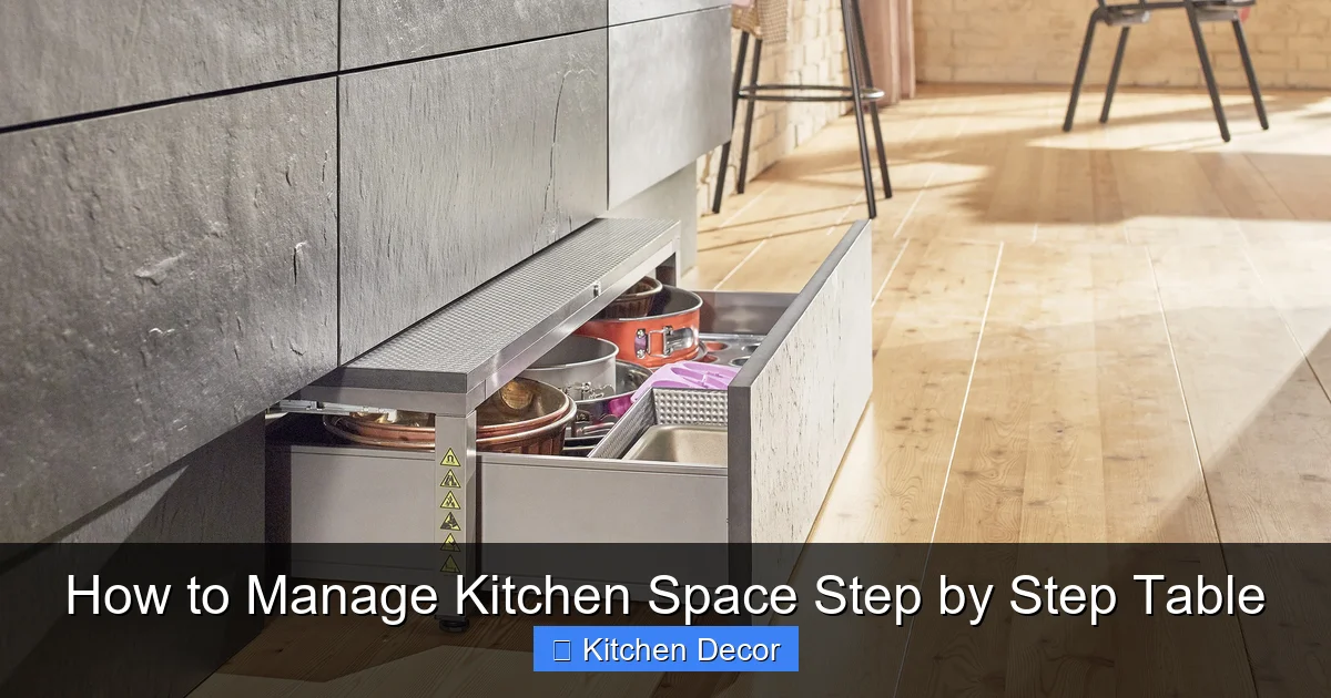 How to Manage Kitchen Space Step by Step Table