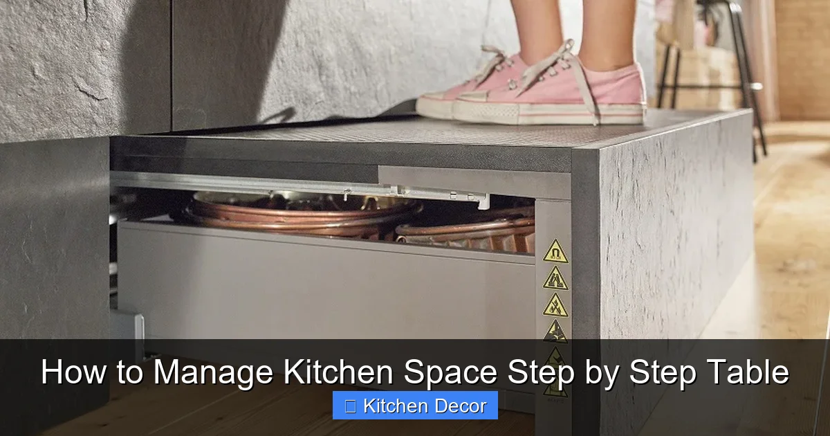 How to Manage Kitchen Space Step by Step Table