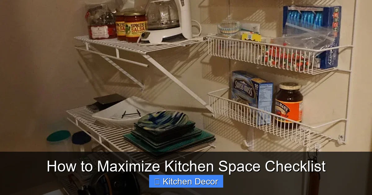 How to Maximize Kitchen Space Checklist