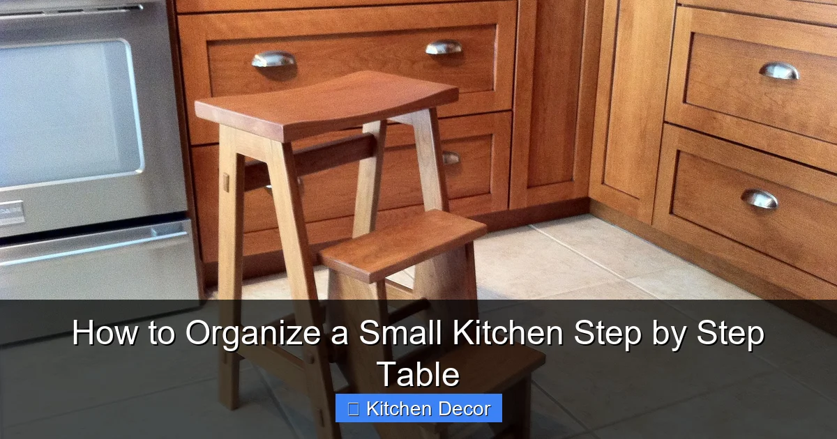 How to Organize a Small Kitchen Step by Step Table
