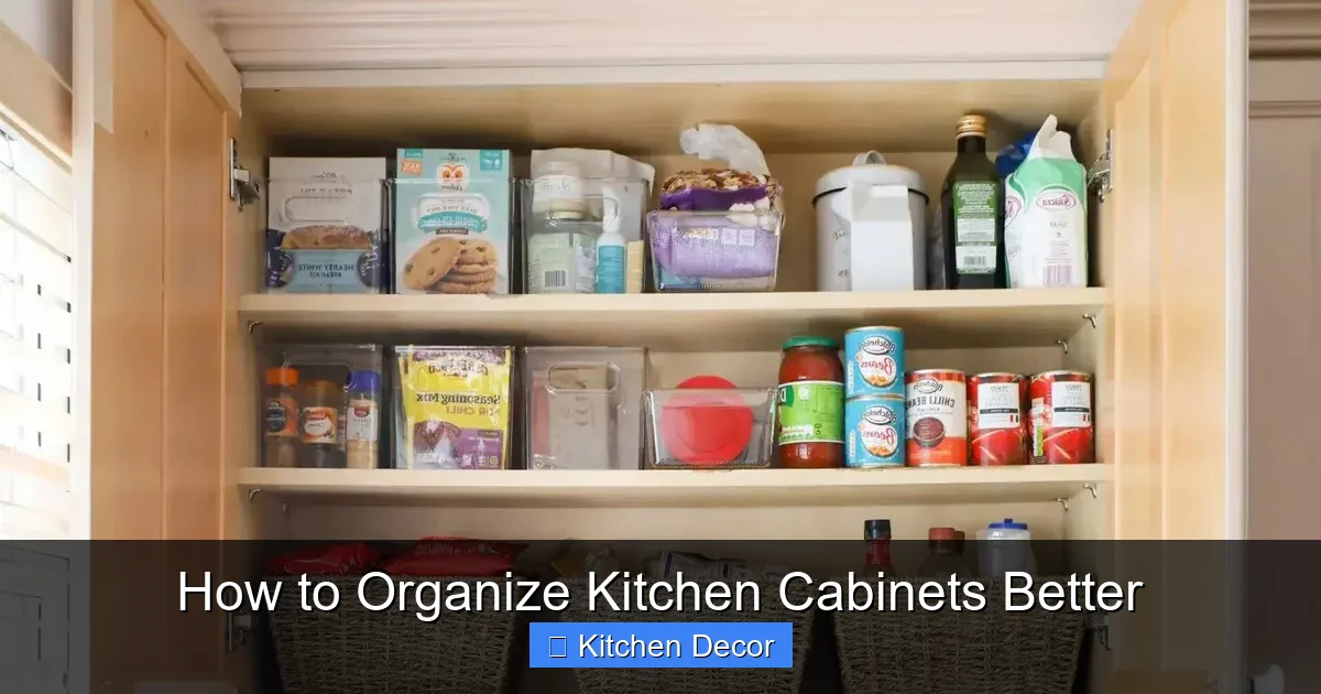 How to Organize Kitchen Cabinets Better