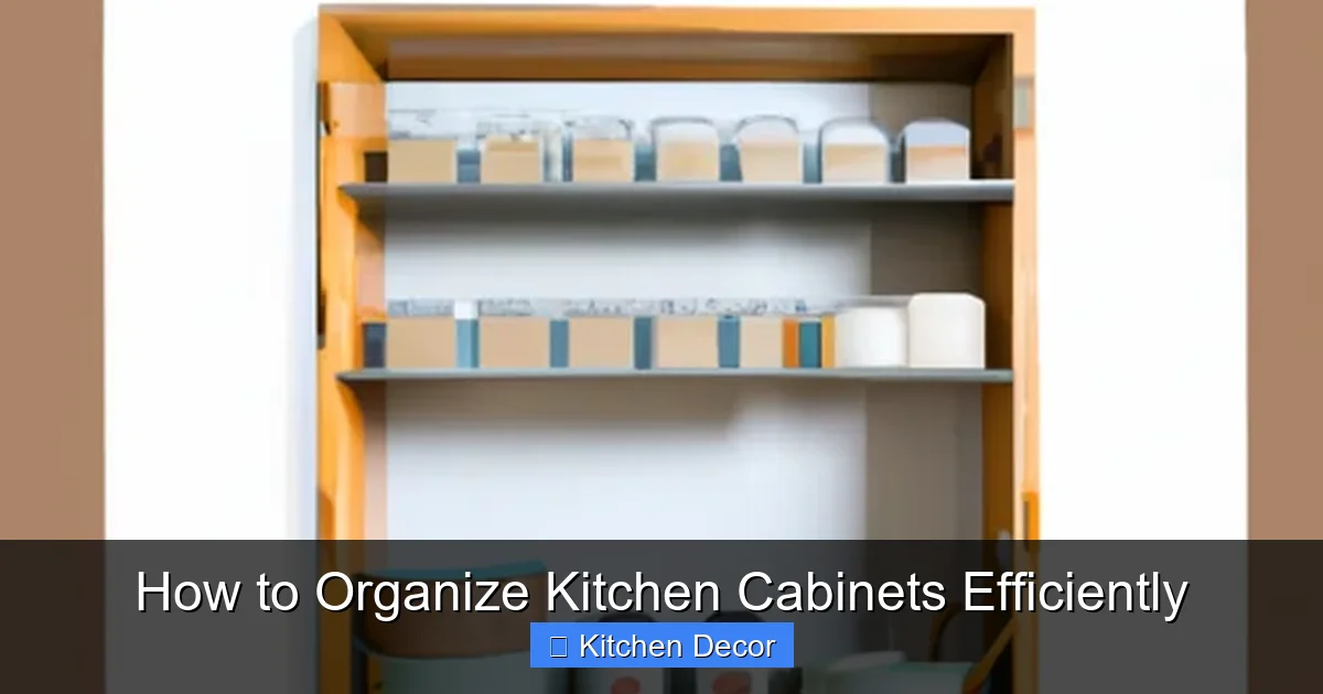 How to Organize Kitchen Cabinets Efficiently