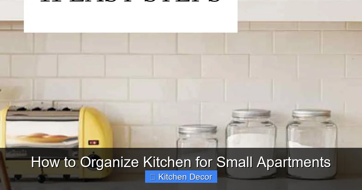How to Organize Kitchen for Small Apartments