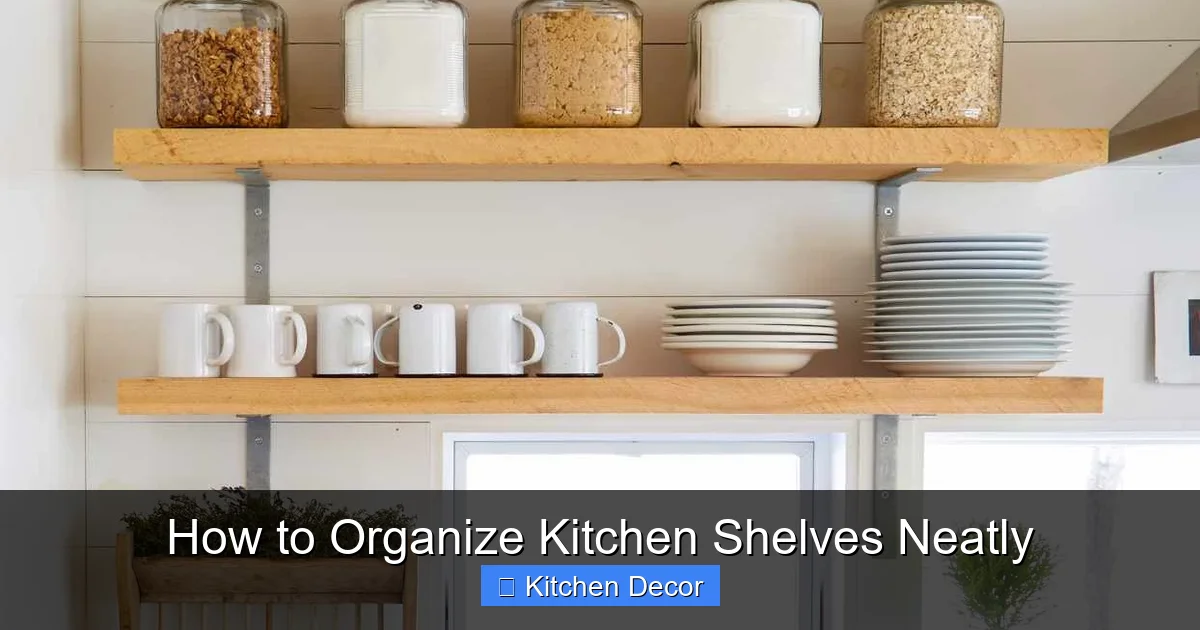 How to Organize Kitchen Shelves Neatly