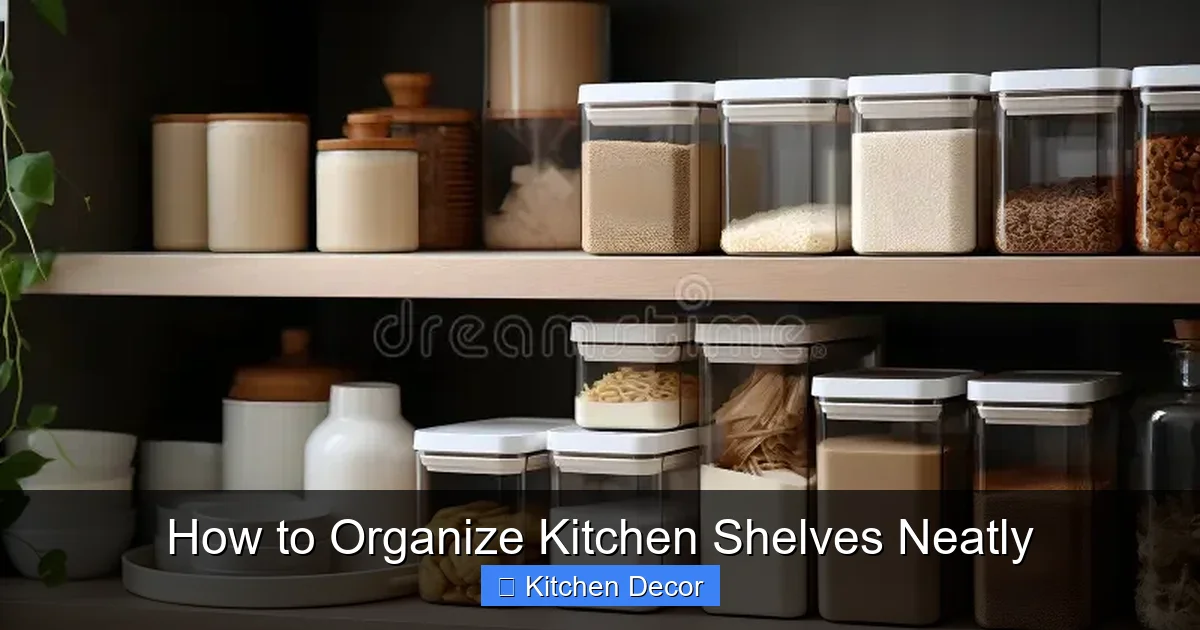 How to Organize Kitchen Shelves Neatly