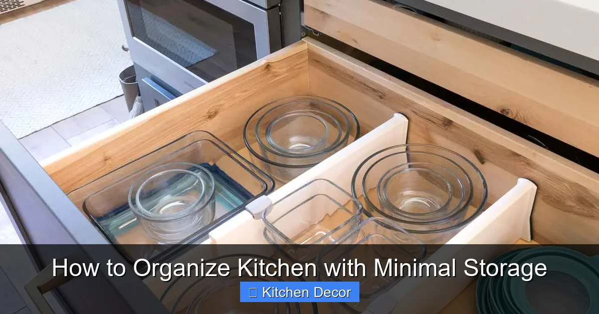 How to Organize Kitchen with Minimal Storage