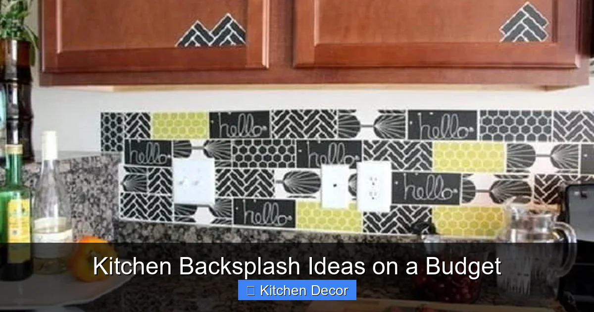 Kitchen Backsplash Ideas on a Budget