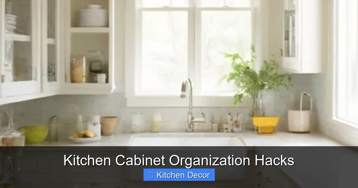 Kitchen Cabinet Organization Hacks