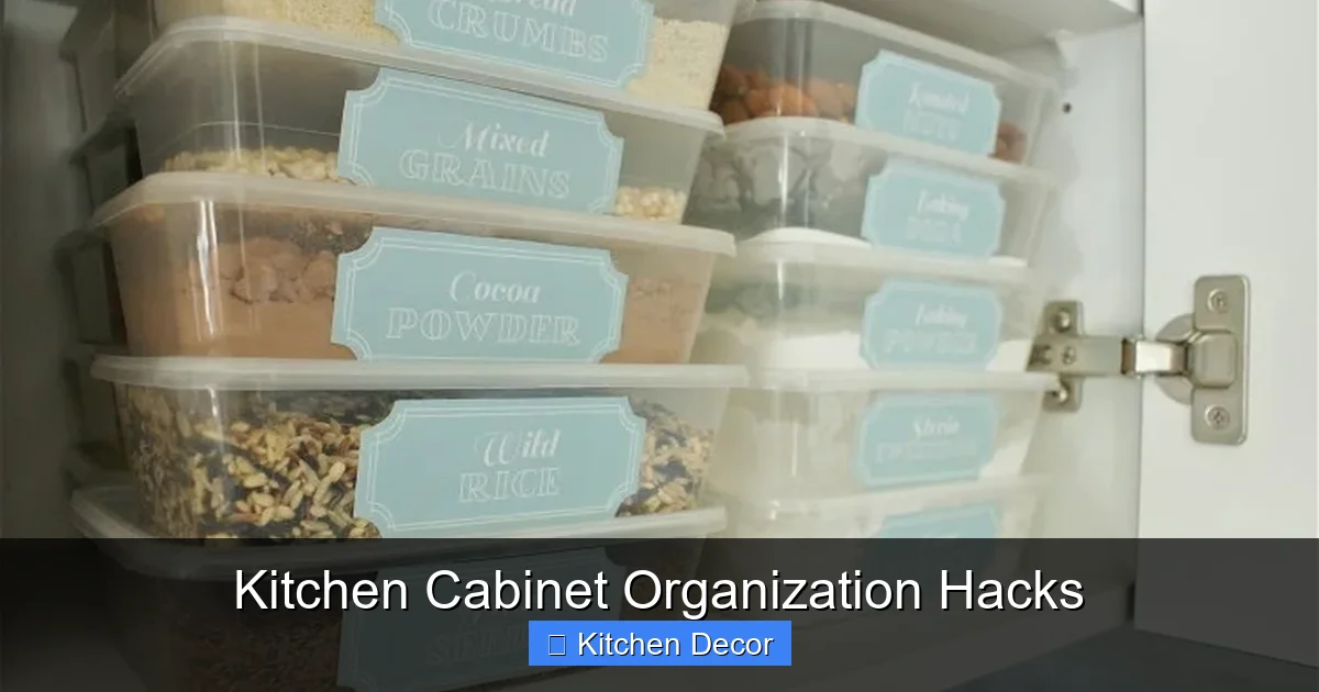 Kitchen Cabinet Organization Hacks