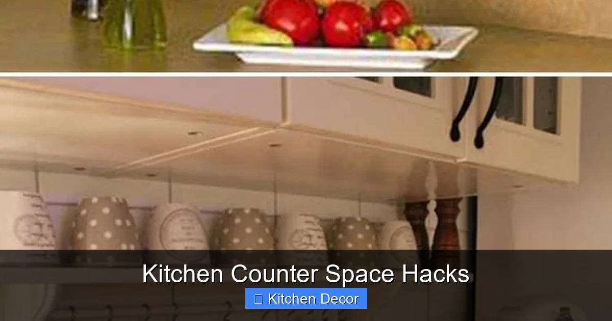 Kitchen Counter Space Hacks