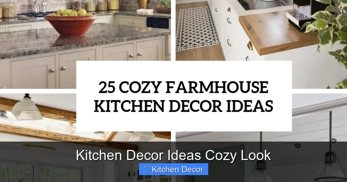 Kitchen Decor Ideas Cozy Look