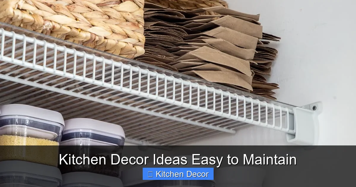 Kitchen Decor Ideas Easy to Maintain