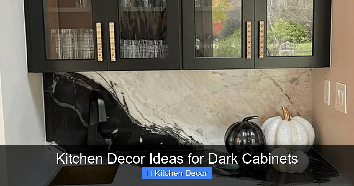 Kitchen Decor Ideas for Dark Cabinets