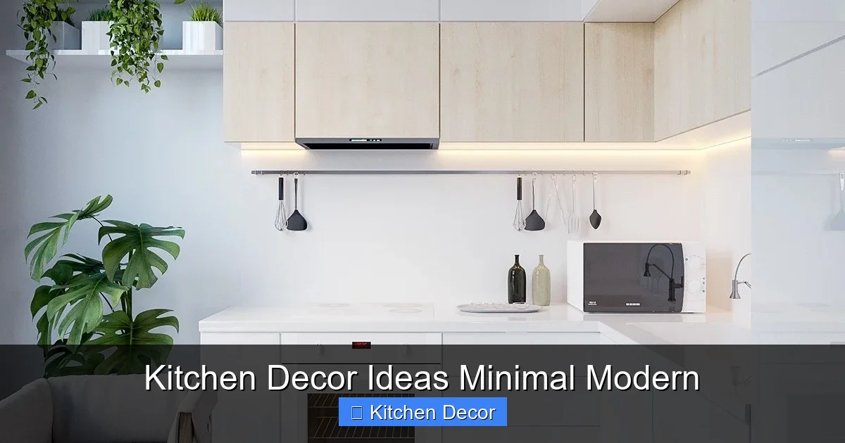 Kitchen Decor Ideas Minimal Modern