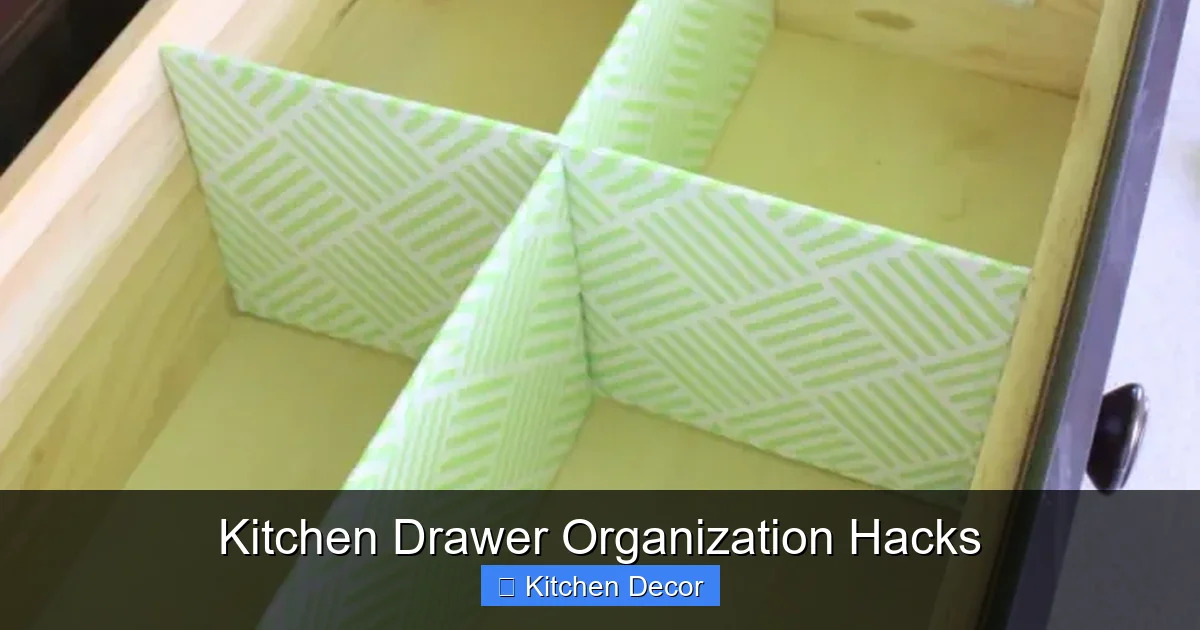 Kitchen Drawer Organization Hacks