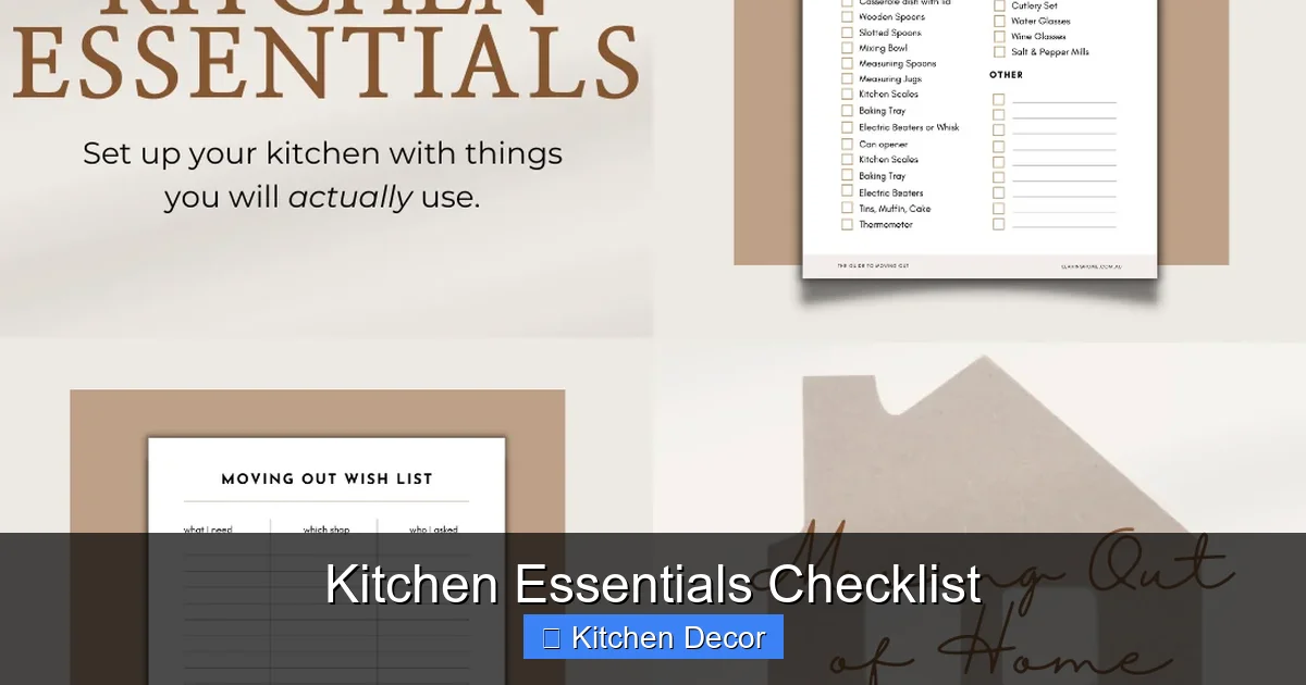 Kitchen Essentials Checklist