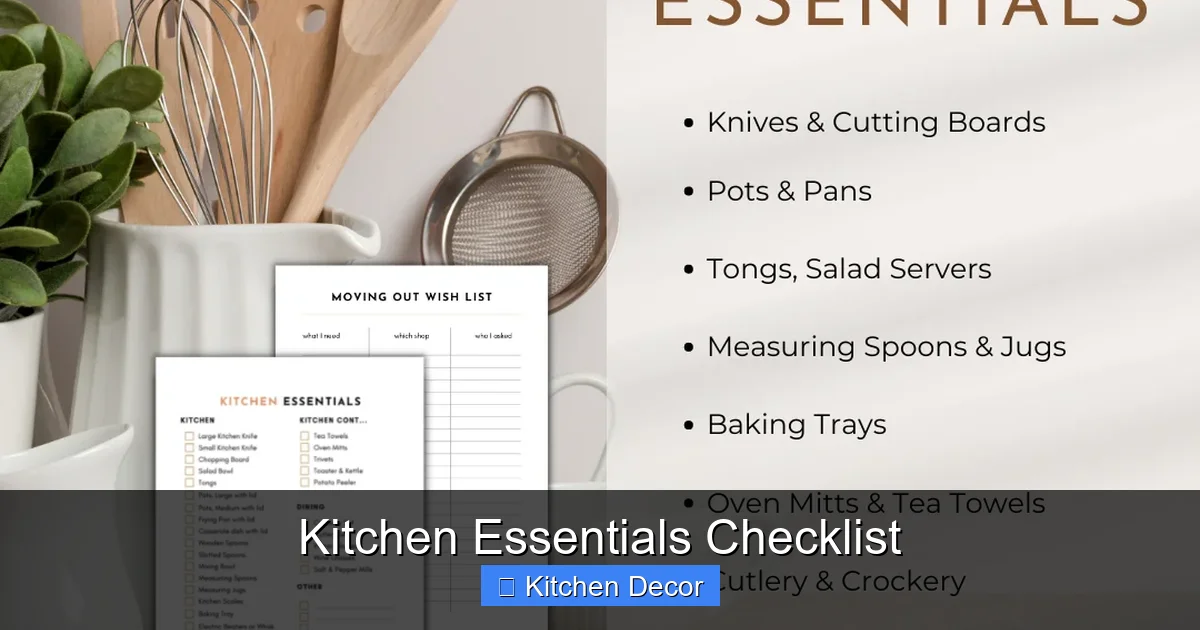 Kitchen Essentials Checklist