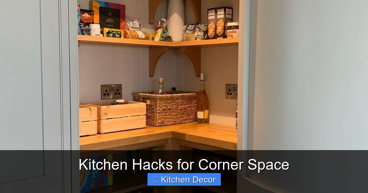 Kitchen Hacks for Corner Space