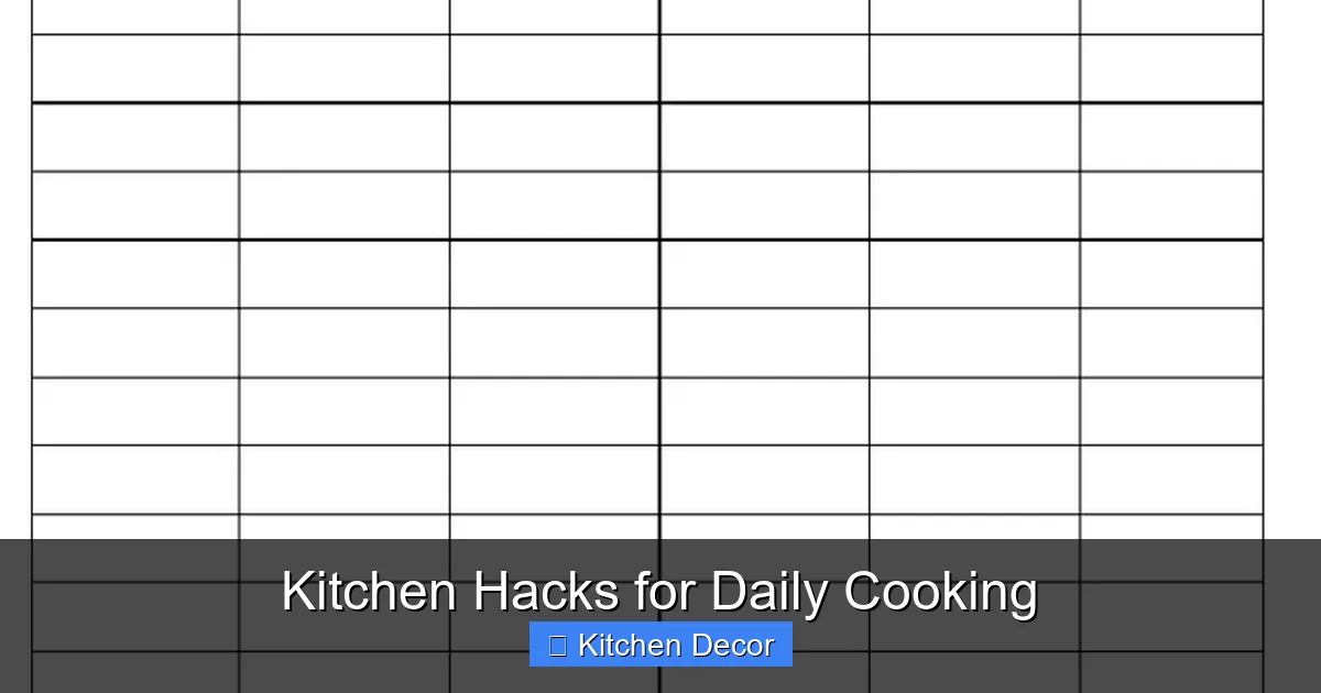 Kitchen Hacks for Daily Cooking
