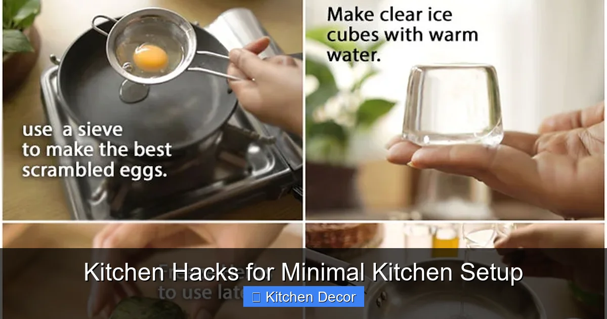 Kitchen Hacks for Minimal Kitchen Setup