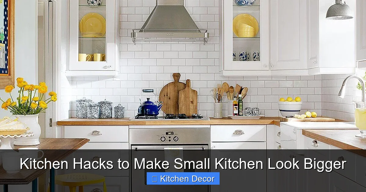 Kitchen Hacks to Make Small Kitchen Look Bigger