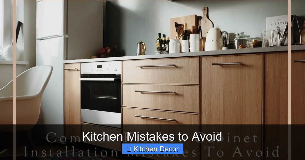 Kitchen Mistakes to Avoid