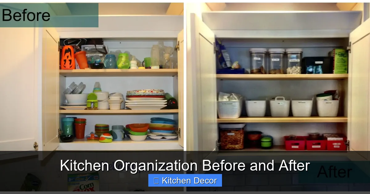 Kitchen Organization Before and After