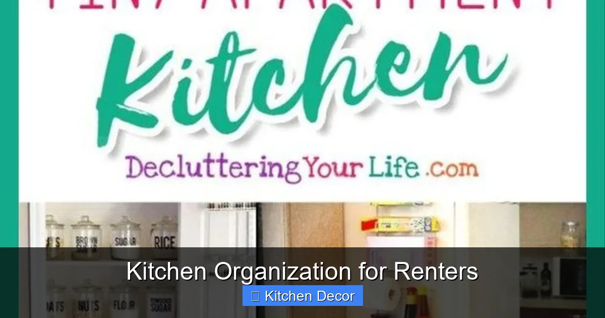 Kitchen Organization for Renters