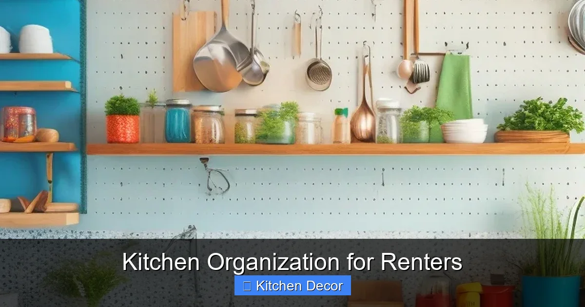 Kitchen Organization for Renters