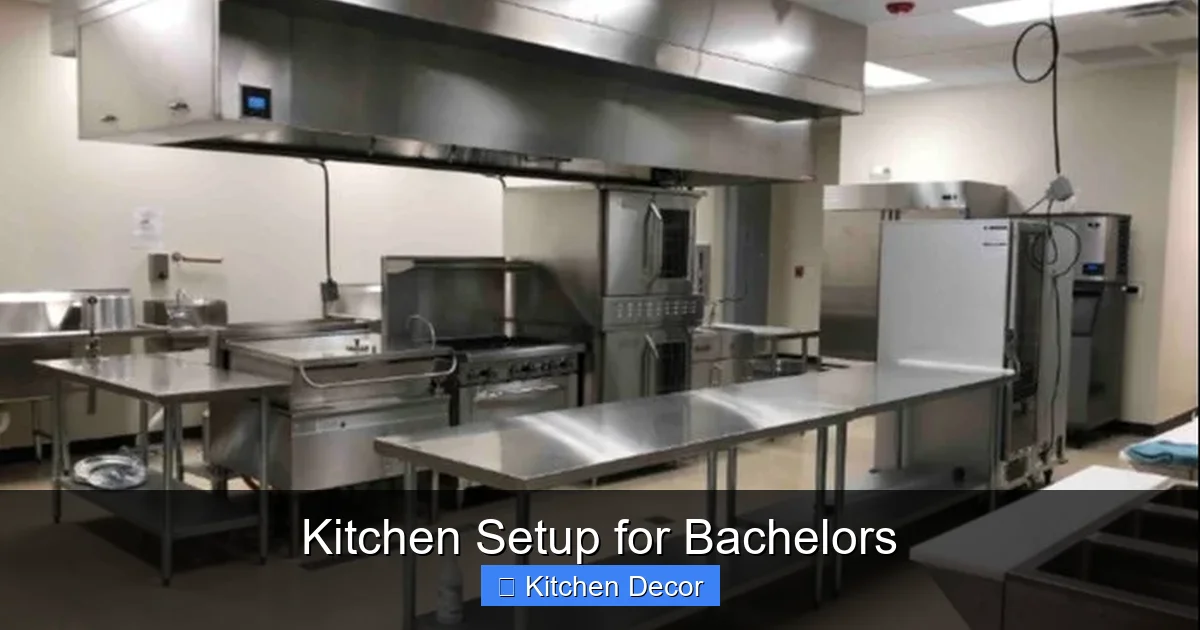 Kitchen Setup for Bachelors