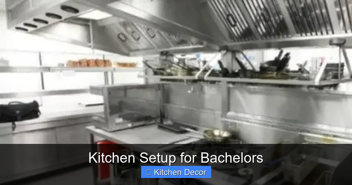 Kitchen Setup for Bachelors