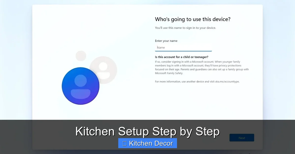 Kitchen Setup Step by Step
