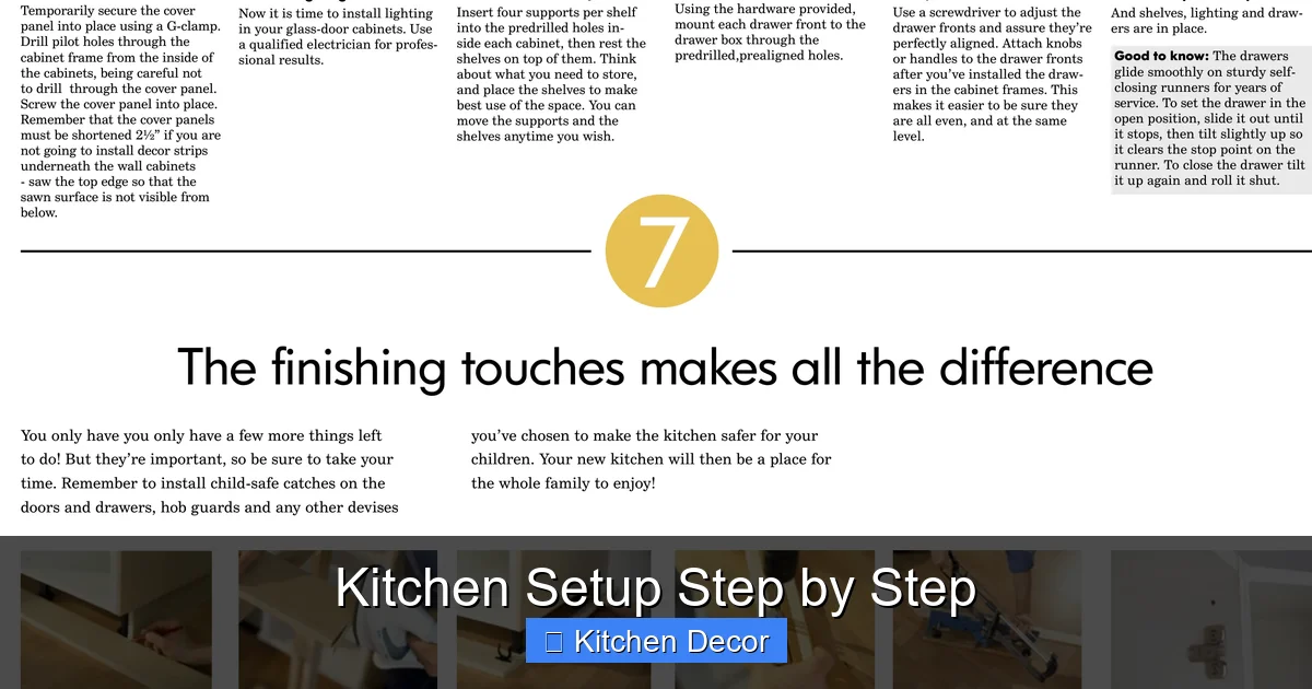 Kitchen Setup Step by Step
