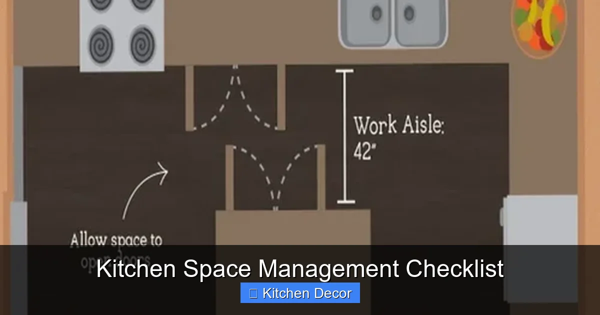 Kitchen Space Management Checklist