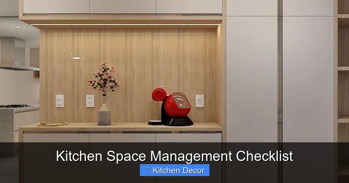 Kitchen Space Management Checklist