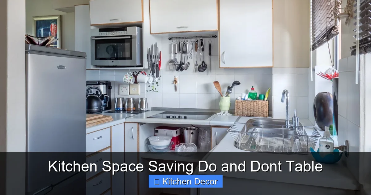 Kitchen Space Saving Do and Dont Table