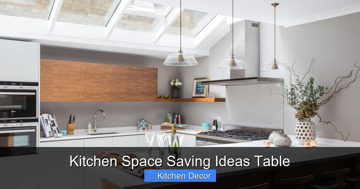 Kitchen Space Saving Ideas Table