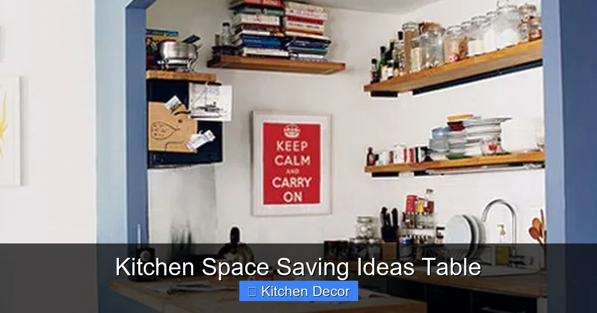 Kitchen Space Saving Ideas Table
