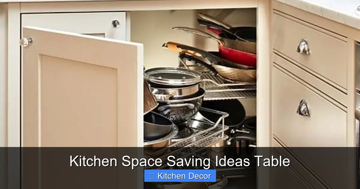Kitchen Space Saving Ideas Table