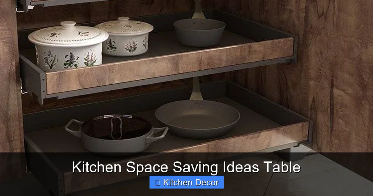 Kitchen Space Saving Ideas Table