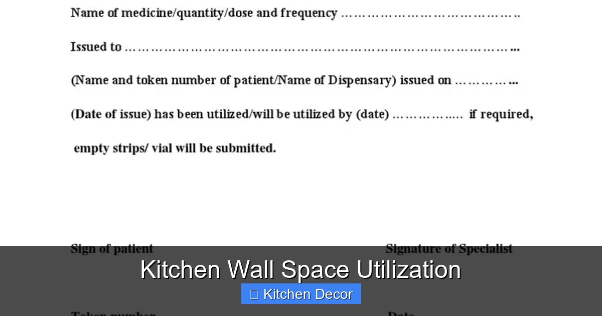 Kitchen Wall Space Utilization