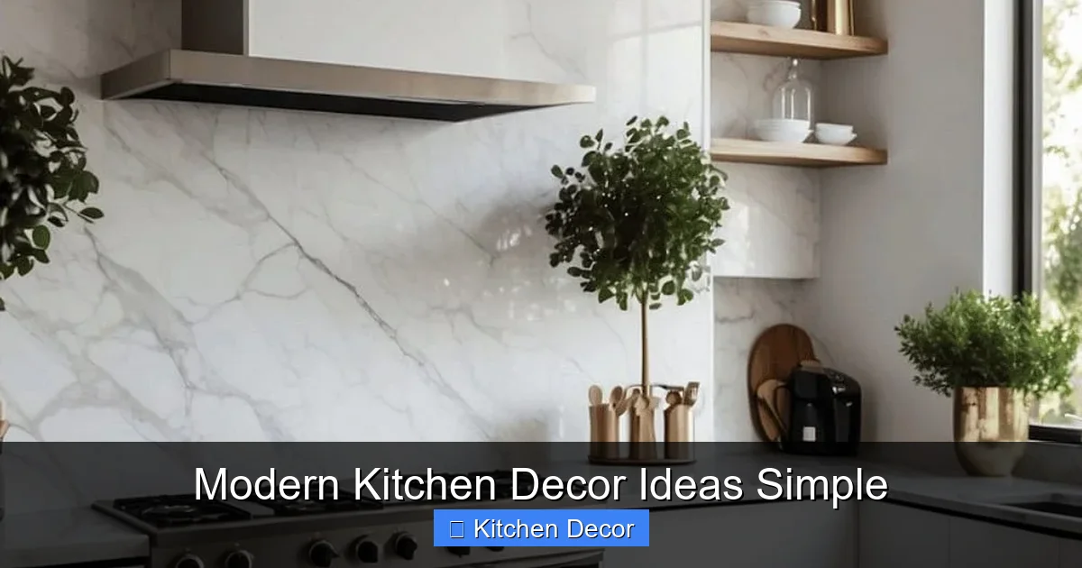 Modern Kitchen Decor Ideas Simple