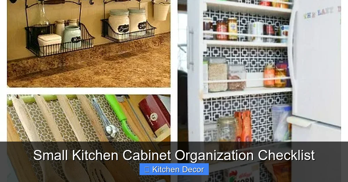 Small Kitchen Cabinet Organization Checklist